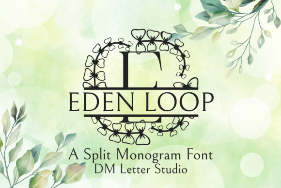Eden Loop Split Monogram Font - Featured Image