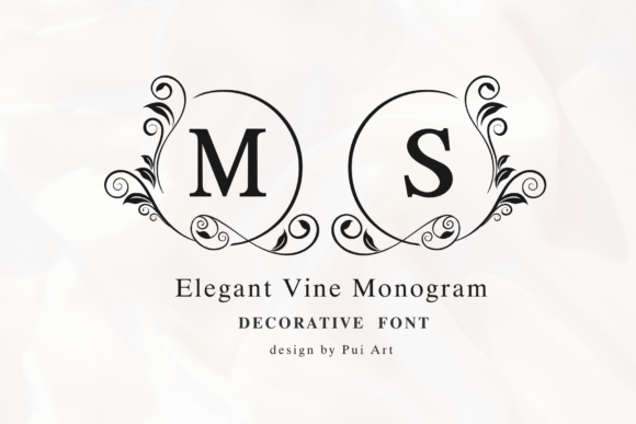 Elegant Vine Monogram Font - Featured Image
