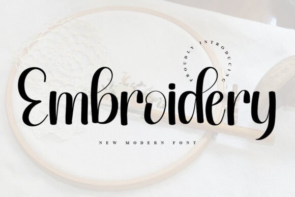 Embroidery Font - Featured Image