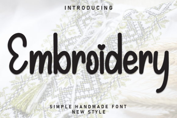 Embroidery Font - Featured Image