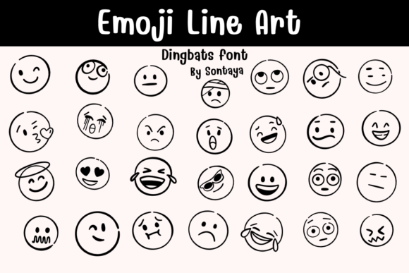 Emoji Line Art Font - Featured Image