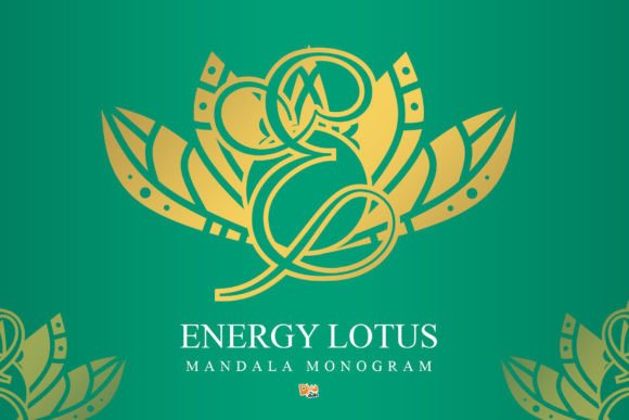 Energy Lotus Mandala Monogram Font - Featured Image