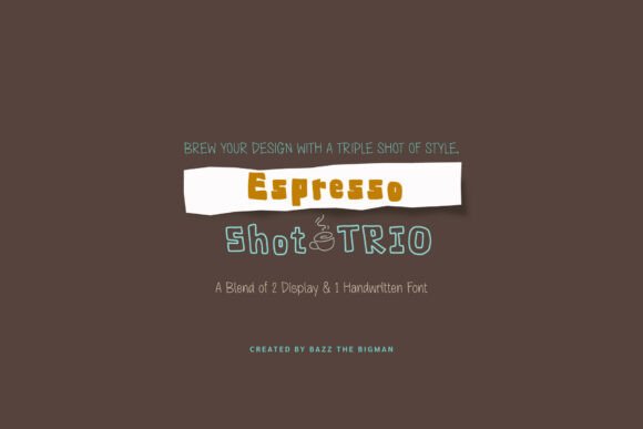 Espresso Shot Trio Font - Featured Image