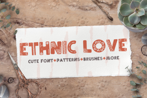 Ethnic Love Font - Featured Image