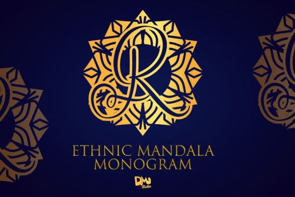 Ethnic Mandala Monogram Font - Featured Image