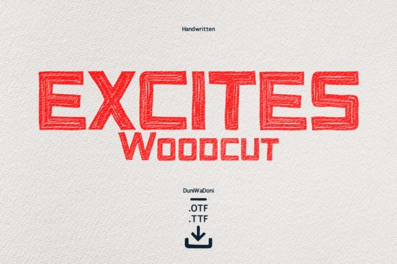 Excites Woodcut Font - Featured Image