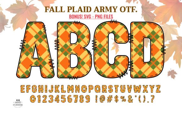 Fall Plaid Army Font - Featured Image
