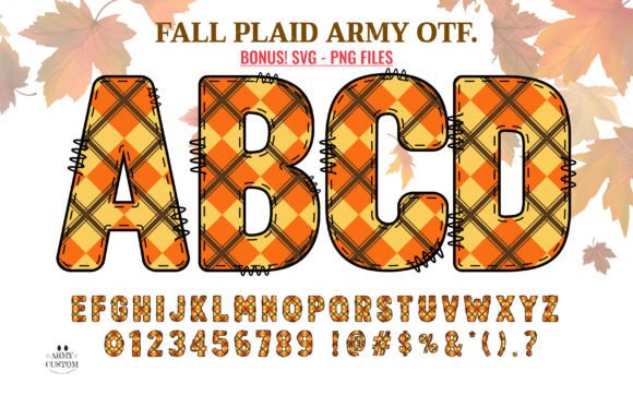 Fall Plaid Army Font - Featured Image