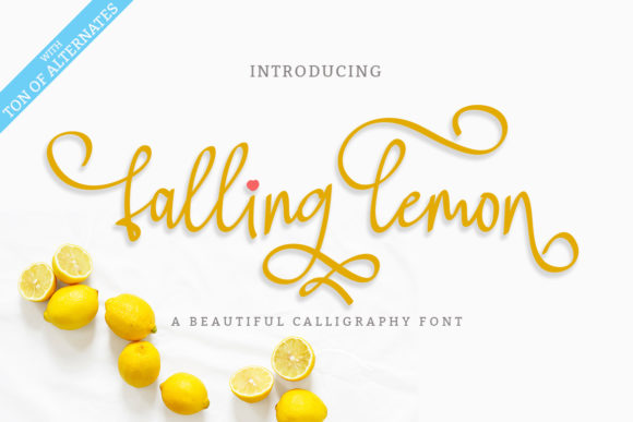 Falling Lemon Font - Featured Image