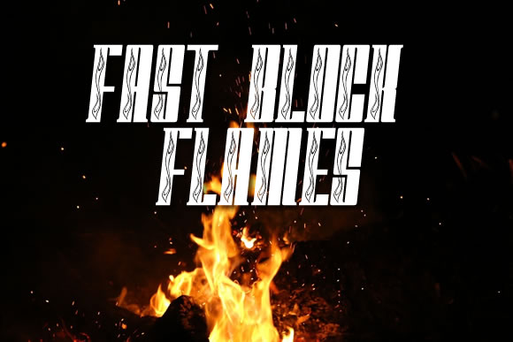 Fast Block Flames Font - Featured Image