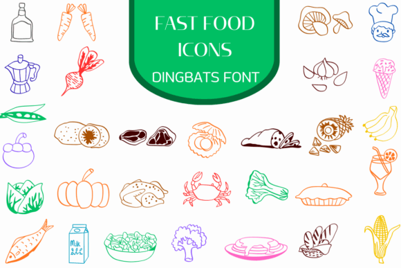 Fast Food Icons Font - Featured Image