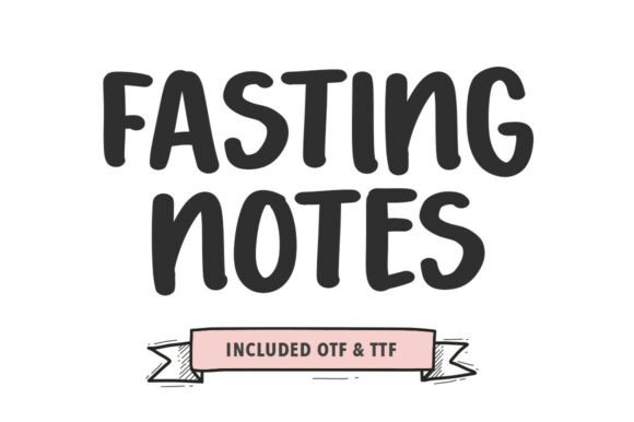 Fasting Notes Font - Featured Image