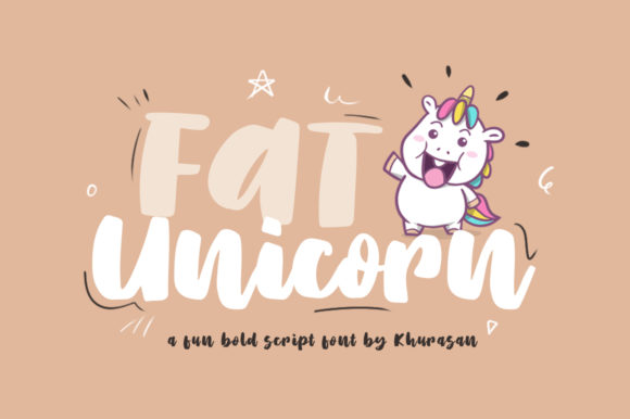 Fat Unicorn Font - Featured Image