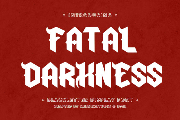Fatal Darkness Font - Featured Image