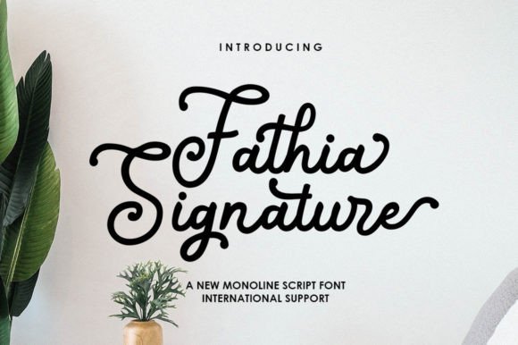 Fathia Signature Font - Featured Image
