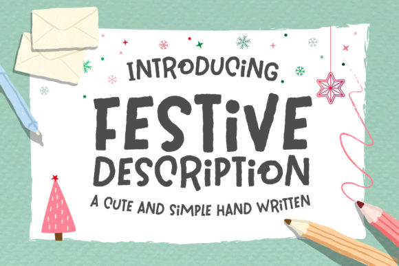 Festive Description Font - Featured Image