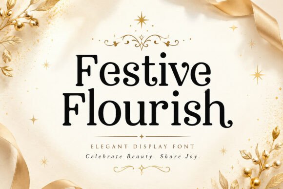 Festive Flourish Font - Featured Image