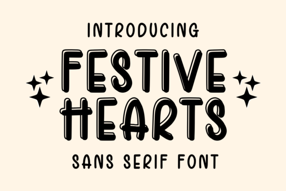 Festive Hearts Font - Featured Image