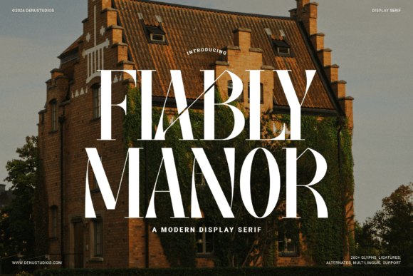 Fiably Manor Font - Featured Image