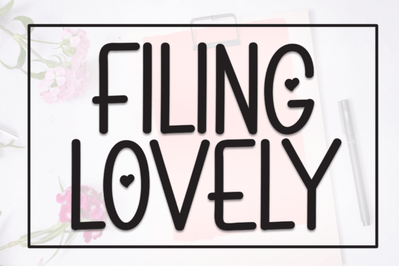 Filing Lovely Font - Featured Image