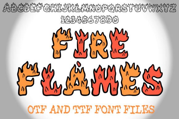 Fire Flames Font - Featured Image