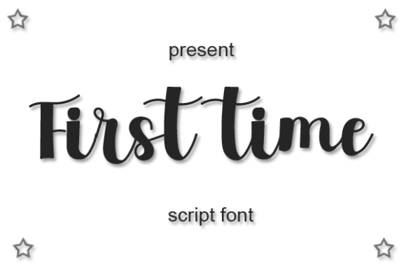 First Time Font - Featured Image