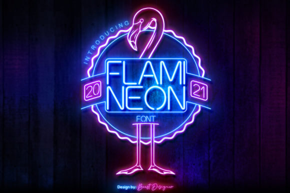 Flami Neon Font - Featured Image