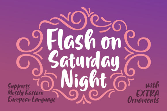 Flash on Saturday Night Font - Featured Image