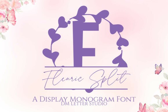 Fleuric Split Monogram Font - Featured Image