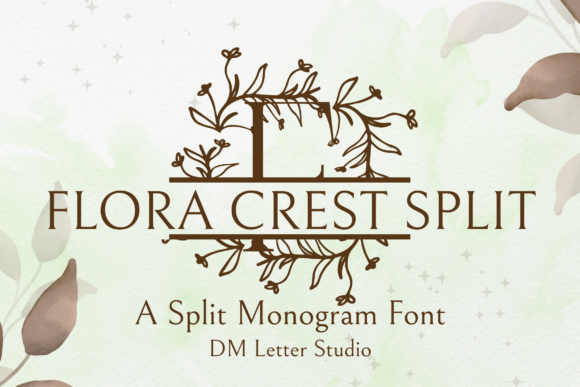 Flora Crest Split Monogram Font - Featured Image