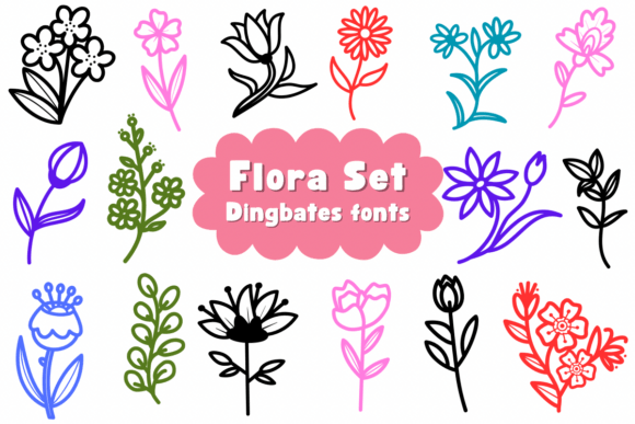 Flora Set Font - Featured Image