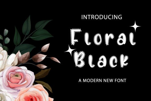 Floral Black Font - Featured Image