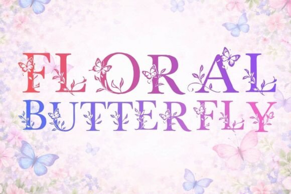 Floral Butterfly Font - Featured Image