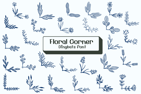 Floral Corner Font - Featured Image