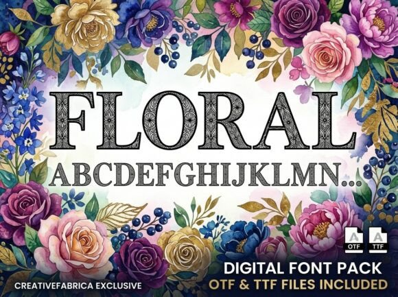 Floral Font - Featured Image
