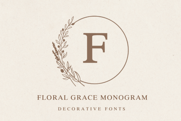 Floral Grace Monogram Font - Featured Image