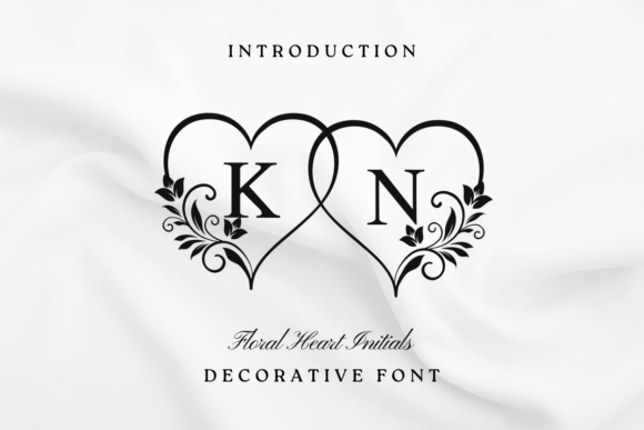 Floral Heart Initials Font - Featured Image