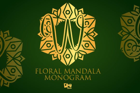 Floral Mandala Monogram Font - Featured Image