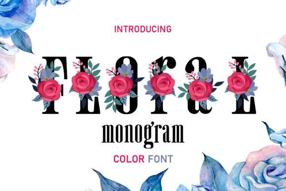 Floral Monogram Font - Featured Image