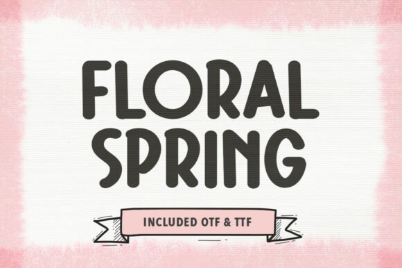 Floral Spring Font - Featured Image