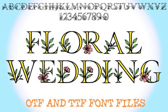 Floral Wedding Font - Featured Image