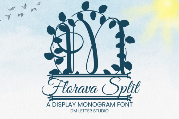 Florava Split Monogram Font - Featured Image