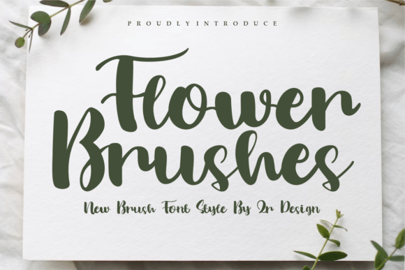 Flower Brushes Font - Featured Image