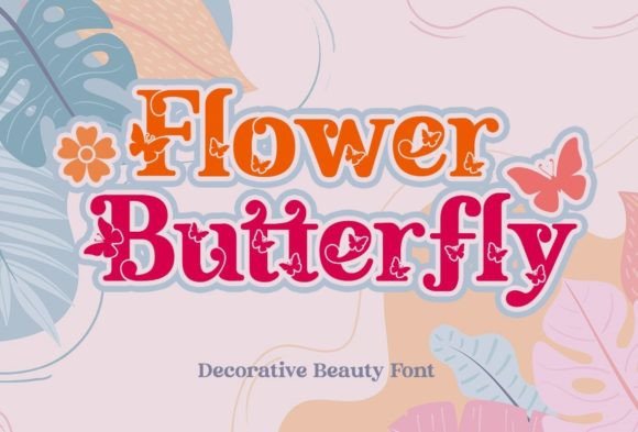 Flower Butterfly Font - Featured Image