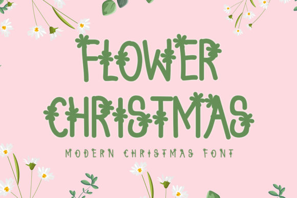 Flower Christmas Font - Featured Image