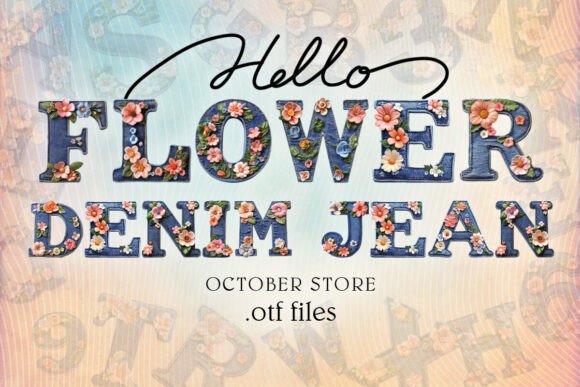 Flower Denim Jean Font - Featured Image