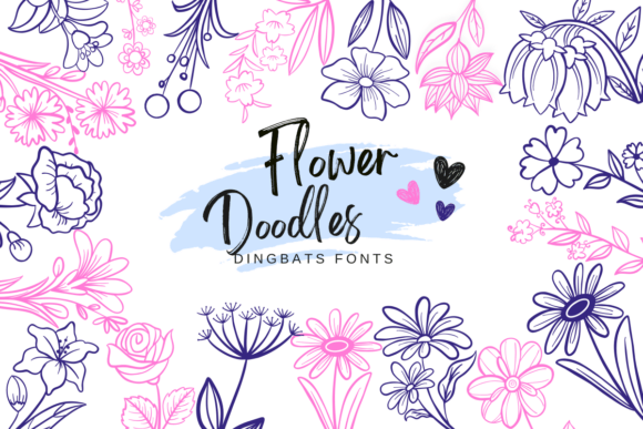Flower Doodles Font Font - Featured Image