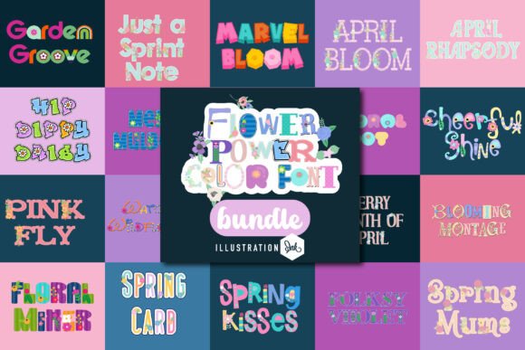Flower Power Color Font - Featured Image