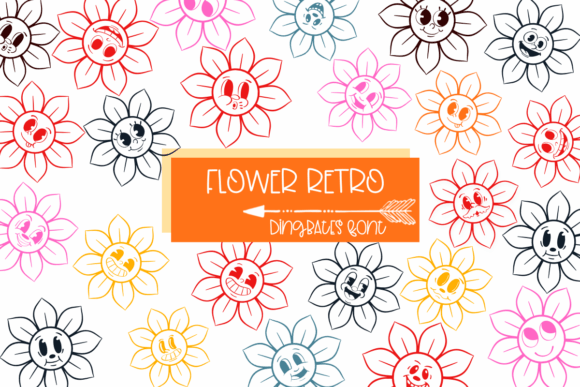 Flower Retro Font - Featured Image