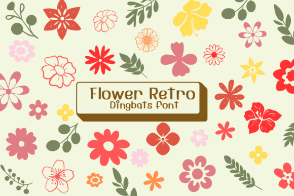 Flower Retro Font - Featured Image